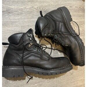 RED WING Men's Safety Steel Toe Leather Boots ANSI Z41 PT99 Black Size 10.5 B